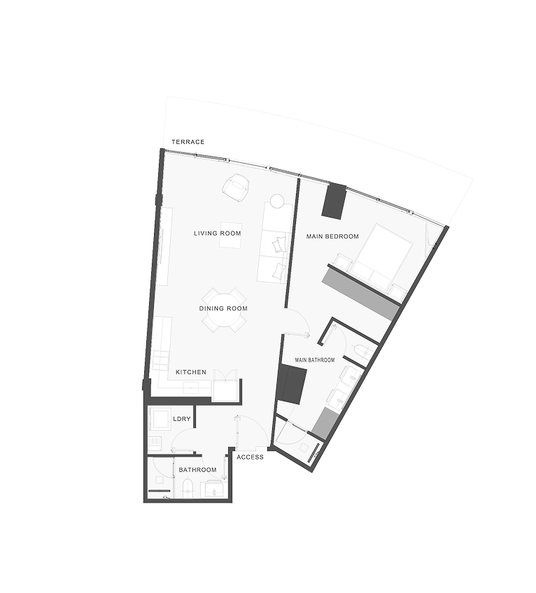 Apartment CURVE A Floor Plan