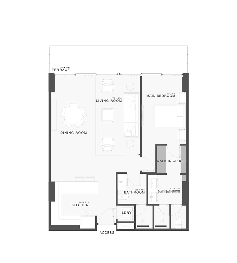 Apartment A1 Floor Plan